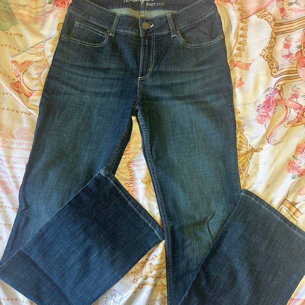 Wrangler Dark Blue Boot Cut Jeans for Women